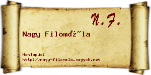 Nagy Filoméla névjegykártya